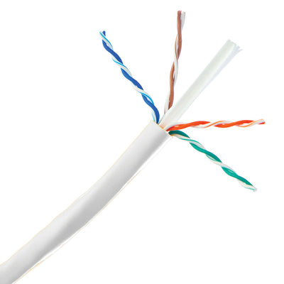 Cable Wholesale Bulk Cat6 Blue Ethernet Cable, Solid, UTP (Unshielded Twisted Pair), Pullbox, 500 foot