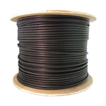 6 Fiber Indoor/Outdoor Fiber Optic Cable, Singlemode 9/125, Plenum Rated, Black, Spool, 1000ft