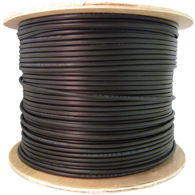 Cable Wholesale 2 Fiber Indoor/Outdoor Fiber Optic Cable, Multimode 50/125 OM3, Plenum Rated, Black, Spool, 1000ft
