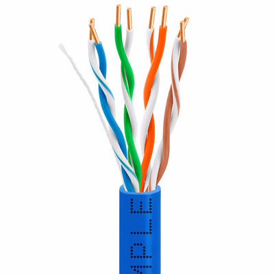 CAT5E Bulk Ethernet Lan Network Cable - 1000 Ft Blue