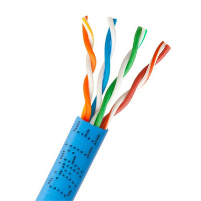 CMPLE CAT-5E Bulk Cable 350Mhz Utp 24Awg Bare Copper Cmr Rated 1000Ft Blue