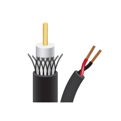 Sewell Wholesale Bulk RG59+Power Siamese Cable, 1000 ft. Spool