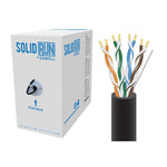 Sewell Cat5e Bulk Cable, 1,000 ft., Black, Pull Box