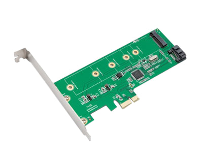 IOCrest M.2 NGFF SSD & SATA 6G Port HDD PCI-e x1 Card with RAID