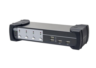 Syba 4 Port VGA KVM Switch with USB 2.0, Speaker, Microphone, Printer and Thumb Drive Support