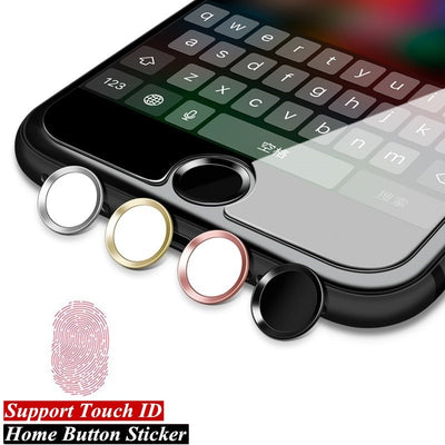 for iPhone Home Button Sticker Touch ID Protector for iPhone 5s 5 se 4 6 S 6s 7 Plus 8 5SE Case Cover Aluminum Luxury Phone Capa