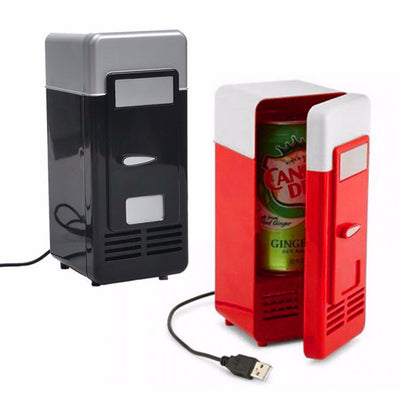 Mini USB Fridge office Cooler Beverage Drink Cans Cooler Warmer Portable Refrigerator USB Gadget for Laptop for PC