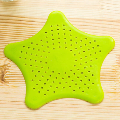 Star Shape Plastic Kitchen Mint Plan Bath Shower Drain Cover Waste Sink Strainer Hair Filter Catcher House Gadgets Pet Cleaning