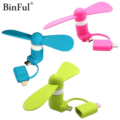 BinFul Mini Portable Cool Micro USB Fan Mobile Phone USB Gadget Fans Tester For iphone 5 5s 6 6s 7 plus 8 for Android HTC