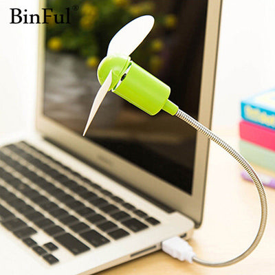 BinFul Mini USB Fan gadgets Flexible Cool For laptop PC Notebook high quality For Laptop Desktop PC Computer