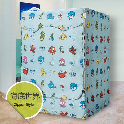 Printing Oxford Cloth Washing Machine Covers Home Storage Rganization Bag Gadgets Waterproof Easy To Clean Household Accessories
