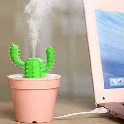 Office USB Gadgets Cool Mini Cactus Air Humidifier USB Cool Mist Portable Ultra-Quiet 200ml