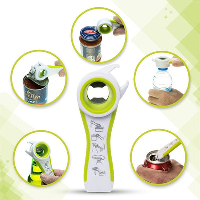 lovely pet 1PC Bottle Opener Multifunction 5 in 1 Bottles Jars Cans Manual Opener Tool Gadget New drop shipping 0621