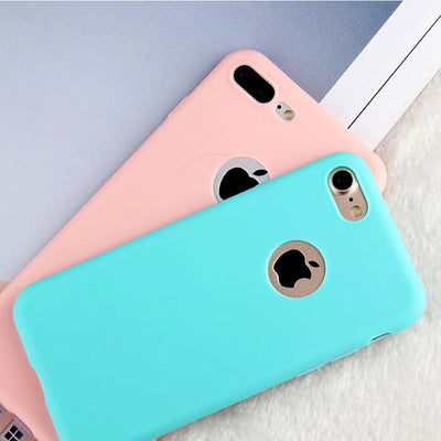 THREE-DIAO Candy Soft TPU phone cases For iPhone X 5 5S SE 6 6S 7 8 Plus Silicon Coque window Accessories Fundas luxury Cover