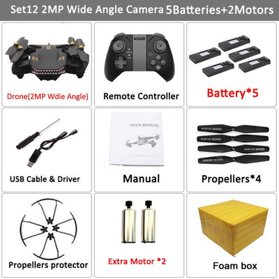 VISUO XS809S Foldable Selfie Drone with Wide Angle 2MP HD Camera WiFi FPV XS809HW Upgraded RC Quadcopter Helicopter Mini Dron