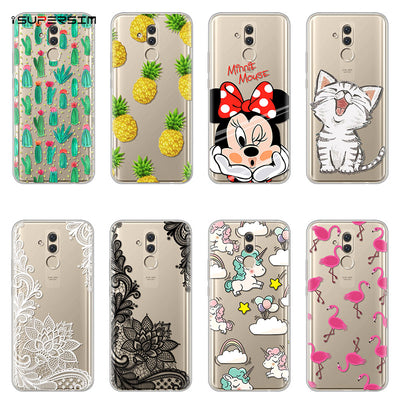 TPU Soft Minnie Case For Huawei Mate 20 Lite Case 6.3 inch Transparent Silicone Phone For Huawei Mate 20 Lite Cover Coque Capa