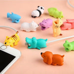 Cartoon Animals Data Line Protector For Iphone X XS Max XR 7 8 Plus 6 6S 5 5S Case For Huawei P20 Lite P Smart Phone Accessory