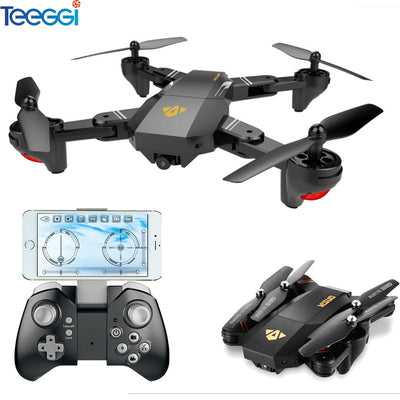 VISUO Xs809HW Xs809W Foldable Drone with Camera HD 2MP Wide Angle WIFI FPV Altitude Hold RC Quadcopter Helicopter VS H47 Dron