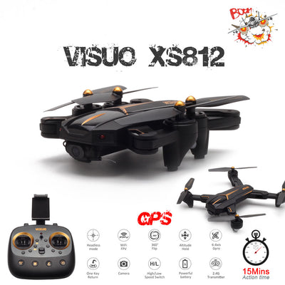 VISUO XS812 GPS RC Drone with 2MP/5MP HD Camera 5G WIFI FPV Altitude Hold One Key Return Quadcopter RC Helicopter VS SG900 Dron