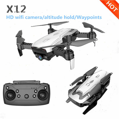 Newest X12 Drone With 0.3MP/2MP Wide Angle HD Camera FPV Mini Drone Headless Mode RC Quadcopter Helicopters VS E58 Dron