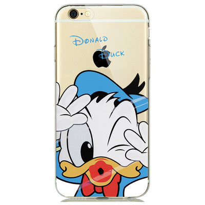 Cartoon Minnie Mickey Mouse Case Cover for iPhone 8 7 6s Plus X 10 XS Max XR Phone Cases Blu-Ray IMD Silicone Rubber Cover Micky