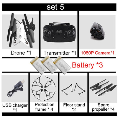 T-Rex RC Helicopter Drone with Camera HD 1080P WIFI FPV RC Drone Professional Foldable Quadcopter Long Battery Life