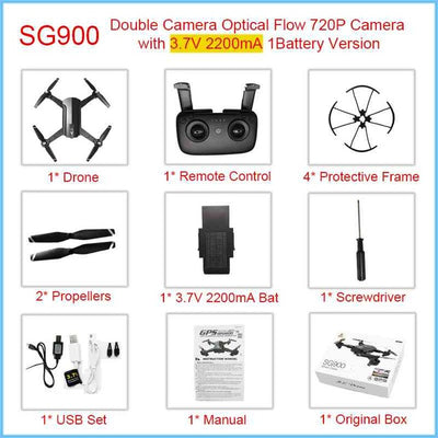 Professional GPS Drones with 1080P 720P 5G WIFI HD Camera Dron SG900 Follow Me Altitude Hold Quadrocopter Foldable SG900-S Drone
