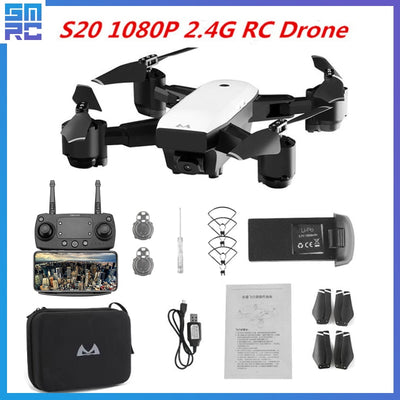 SMRC S20 Drone With HD 1080P Wifi Camera Quadrocopter Hovering FPV Quadcopters 5MP Folding RC Helicopter Storage bag toy for boy