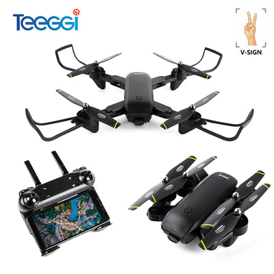 Professional Selfie Drone Optical Follow Me RC Quadcopter with Dual Camera HD 1080P FPV Helicopter VS VISUO XS809S SG700 E58