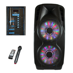 beFree Sound 2xs 12 Inch Woofer Portable Bluetooth Powered PA Speaker