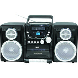 Naxa Portable CD Player with AM/FM Stereo Radio Cassette Player/Recorder & Twin Detachable Speakers