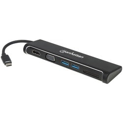 Manhattan(R) 152631 SuperSpeed(R) USB-C(TM) to HDMI(R)/VGA 4-in-1 Docking Converter