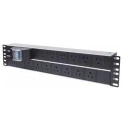 19"" 2u Rckmnt 15way Pwr Strp