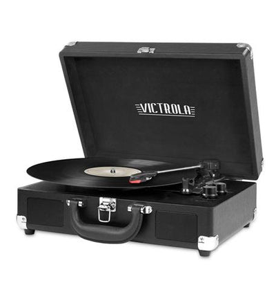 Bluetooth Suitcase Turntable in Black