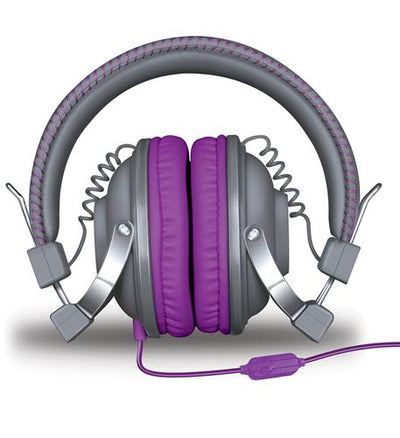 HM-260 Headphones w/Mic Gray & Purple
