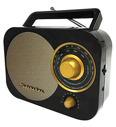 Portable AM/FM Radio in Black