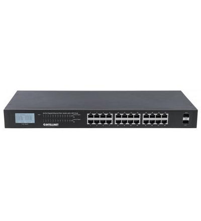 19in 24-Port Gigabit Ethernet PoE+ Switch