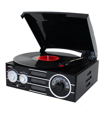3-Speed Stereo Wood Cabinet Turntable