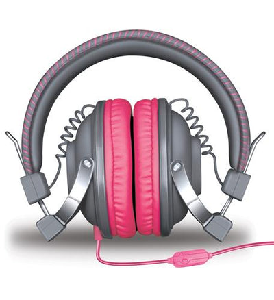 HM-260 Headphones w/Mic Gray & Pink